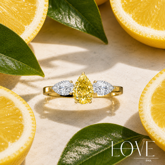 LoveEvol Triptych Ring Pear